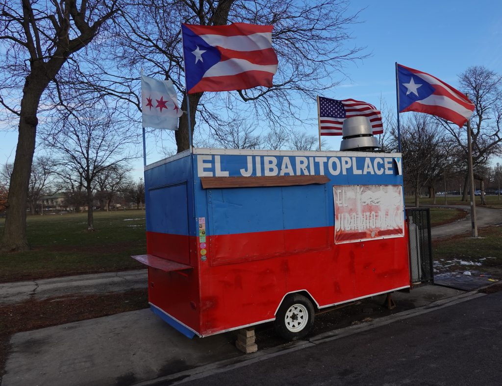 El Jibarito Place food truck in Humboldt Park